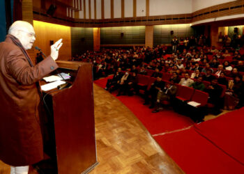 The Union Minister for Home Affairs and Cooperation, Shri Amit Shah addressing at an event to release the book Revolutionaries - The Other Story of How India Won Its Freedom, in New Delhi on January 11, 2023.