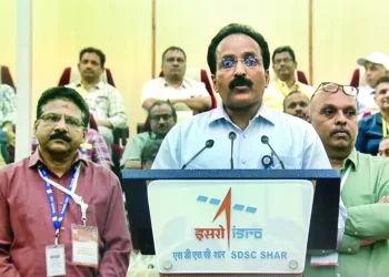 **EDS: SCREENGRAB VIA ISRO** Sriharikota: Indian Space Research Organisation (ISRO) Chairman S Somanath addresses after its launch vehicle PSLV-C59 carrying European Space Agency (ESA) satellites Proba-3 lifted off from Satish Dhawan Space Centre, in Sriharikota, Thursday, Dec. 5, 2024. In a first-of-its-kind initiative involving precision-flying, ISRO on Thursday successfully launched the Proba-3 mission onboard a PSLV-C59 rocket, a solar experiment undertaken by the European Space Agency.