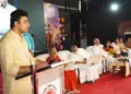 കാലടി ശ്രീശാരദാ സൈനിക് സ്‌കൂളില്‍ നടന്ന ഗീതായനം ദേശീയ സെമിനാറിന്റെ സമാപനസഭയില്‍ തേജസ്വി സൂര്യ എംപി മുഖ്യപ്രഭാഷണം നടത്തുന്നു.