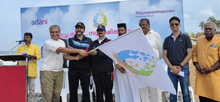 തിരുവനന്തപുരം ശംഖുമുഖം ബീച്ചിൽ സംസ്ഥാന തല ഉത്ഘാടനം എൻ.സി.സി. കേരള - ലക്ഷദ്വീപ് ഡയറക്ടർ കേണൽ പ്രമോദ് നിർവ്വഹിക്കുന്നു
